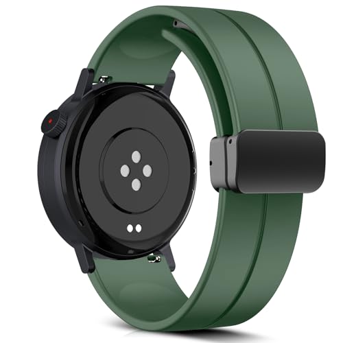 MaEiol Armband für CMF by Noting Watch Pro 2, Weiches Sport Silikon Ersatzarmband Magnetverschluss Uhrenarmbänder Armbänder für Herren Damen, Armband für CMF by Noting Watch Pro 2 - Dunkelgrün von MaEiol