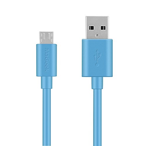 MaGeek® 1.0m Premium Micro USB Kabel Schnell Aufladen Synchronisationen und Ladekabel für Android, Samsung, HTC, Motorola, Nokia, LG, HP, Sony,und mehr (Blau) von MaGeek