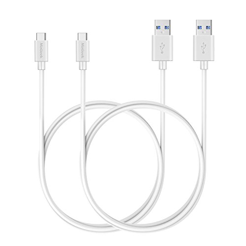 MaGeek® [2 Stücke, 1,0 Meter USB Typ C auf USB 3.0 Kabel für Galaxy S8, S8+, MacBook, Nintendo Switch, Sony XZ, LG V20 G5 G6, HTC 10 und mehr [Weiß] von MaGeek