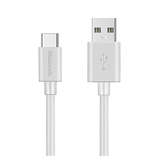 MaGeek® USB Typ C Kabel auf USB 2.0 [1,0 Meter] für Samsung Galaxy S8, S8 Plus, Nexus 6P, LG G6, neues MacBook, Google Pixel XL, OnePlus und mehr [Weiß] von MaGeek