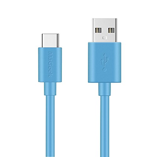 MaGeek® USB Typ C Kabel auf USB 2.0 [1,0 Meter] für Samsung Galaxy S9, S8, Nexus 6P, LG G6, neues MacBook, Google Pixel XL, und mehr [Blau] von MaGeek