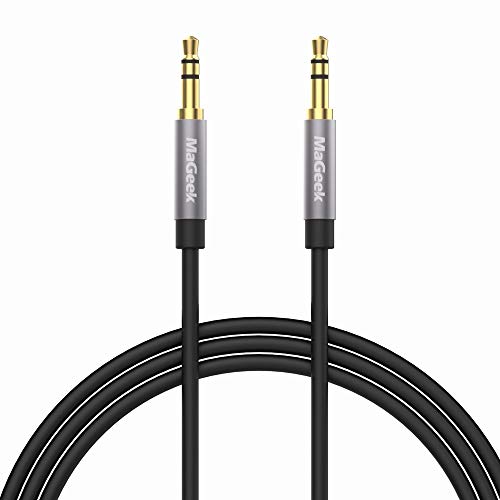 MaGeek Aux Kabel 3,5mm Audio Kabel Stereo Audio Klinken Kabel [2,0 Meter] Lang für Beats Kopfhörer, iPhone, iPod, iPad, Autoradio, Stereoanlage (Schwarz) von MaGeek