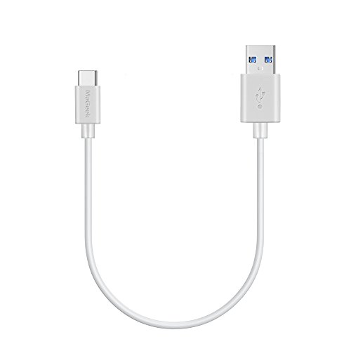 MaGeek Kurzes USB Typ C auf USB 3.0 Kabel [0,3 Meter] für Galaxy S20, S10, S8, MacBook, Nintendo Switch, Sony XZ, LG V20 G5 G6, HTC 10 und mehr [Weiß] von MaGeek