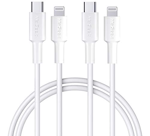 MaGeek USB C auf Lightning Kabel, [Apple MFi-Zertifiziert] [1,0 m, 2-Stück] Typ-C Ladegerät PD Schnellladekabel für iPhone 14/13/12/11/X/XS/XR/8/,Unterstützt Power Delivery von MaGeek