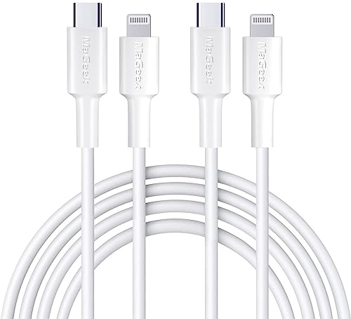 USB C to Lightning Cables 3,0m, 2-Pack [Apple MFi Certified] 3,0 Meter Super Long iPhone PD Fast Charger Compatible with iPhone 14 Pro Max/13/12/11/X/XS/8, iPad Air/Air Pods, Supports Power Delivery von MaGeek