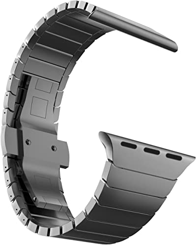 MaKTech Ersatz-Metallarmband für Apple Watch-Armband,Edelstahl-Armband,kompatibel mit Apple iWatch Series 9/Ultra 2/SE/8/7/2023 (41mm/40mm,Weltraumgrau) von MaKTech