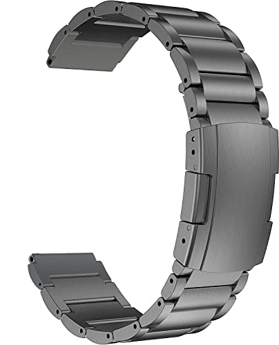MaKTech Titanband,20mm Leichtes Metall Link Armband,für Samsung Samsung Galaxy Watch 6 43/47/40/44mm,Galaxy Watch 5/4,Huawei GT 4/3-41/42mm (Space Grau) von MaKTech