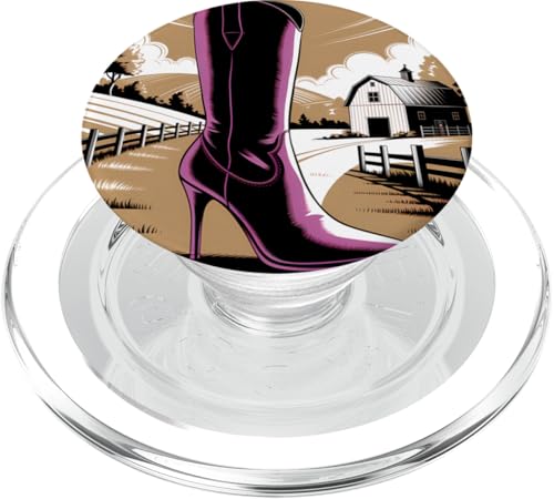 Country Glam Boot - Western Chic Cowgirl Vibe PopSockets PopGrip für MagSafe Country Glam Boot - Western Chic Cowgirl Vibe PopSockets PopGrip für MagSafe von MaPaNoLi Design