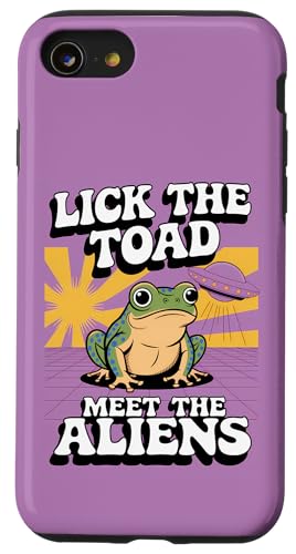 Lick the Toad Meet the Aliens - Trippy Alien Humor Hülle für iPhone SE (2020) / 7 / 8 von MaPaNoLi Design