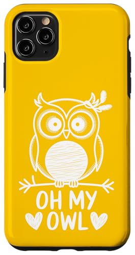 Oh My Owl - Lustiges Wütende Eule Wortspiel mit Herzen Hülle für iPhone 11 Pro Max Oh My Owl - Lustiges Wütende Eule Wortspiel mit Herzen Hülle für iPhone 11 Pro Max von MaPaNoLi Design