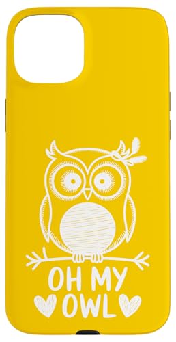 Oh My Owl - Lustiges Wütende Eule Wortspiel mit Herzen Hülle für iPhone 15 Plus Oh My Owl - Lustiges Wütende Eule Wortspiel mit Herzen Hülle für iPhone 15 Plus von MaPaNoLi Design