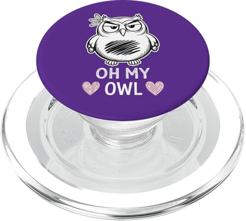 Oh My Owl - Lustiges Wütende Eule Wortspiel mit Herzen PopSockets PopGrip für MagSafe Oh My Owl - Lustiges Wütende Eule Wortspiel mit Herzen PopSockets PopGrip für MagSafe von MaPaNoLi Design
