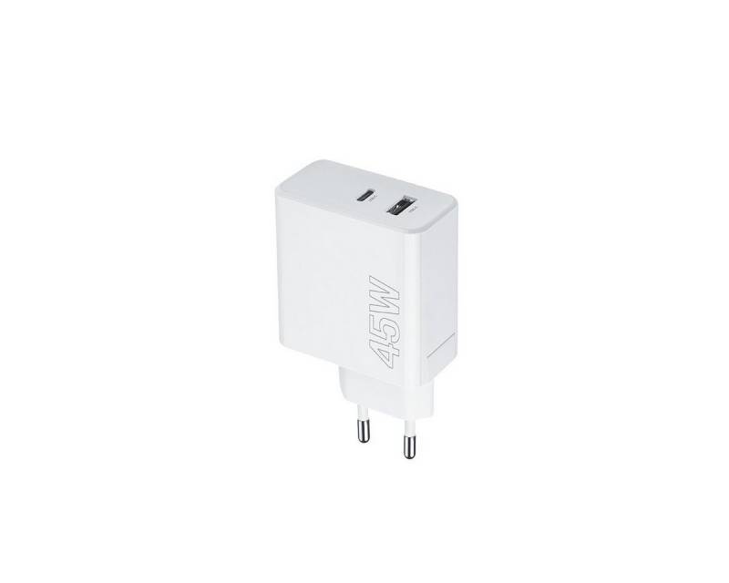 MaXlife 45W Schnell-Ladegerät PD QC 1x USB-C 1x USB Smartphone-Ladegerät von MaXlife