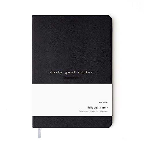 Mal Paper Tageszielplaner, schwarz, 6 Monate, 274 Seiten, undatiert, weicher Einband, Produktivitätstagebuch mit Affirmationen, Wochen- und Monatsansicht, Achtsamkeit und Wohlfühl-Manifestation Mal Paper Tageszielplaner, schwarz, 6 Monate, 274 Seiten, undatiert, weicher Einband, Produktivitätstagebuch mit Affirmationen, Wochen- und Monatsansicht, Achtsamkeit und Wohlfühl-Manifestation von Mål Paper