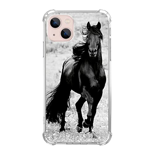 Mabluworqe Niedliche coole Wildpferd Hülle Kompatibel mit iPhone 13, Schwarzes Pferd Hülle für iPhone 13 für Teenager Männer und Frauen, Coole TPU Bumper Handyhülle Cover Mabluworqe Niedliche coole Wildpferd Hülle Kompatibel mit iPhone 13, Schwarzes Pferd Hülle für iPhone 13 für Teenager Männer und Frauen, Coole TPU Bumper Handyhülle Cover von Mabluworqe