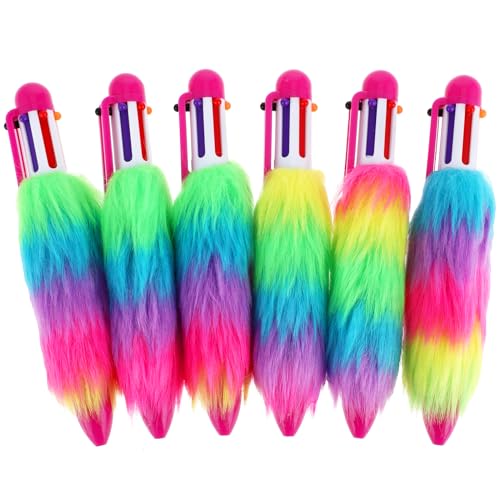 Mabor 6 Stück Mehrfarbiger Kugelschreiber Set, Spaß Flauschige Stift 6 Farben Kugelschreiber Hochwertiger Einziehbare Gelschreiber für Büro Schule Schreibwaren Karnevalsparty (0.5mm) Mabor 6 Stück Mehrfarbiger Kugelschreiber Set, Spaß Flauschige Stift 6 Farben Kugelschreiber Hochwertiger Einziehbare Gelschreiber für Büro Schule Schreibwaren Karnevalsparty (0.5mm) von Mabor