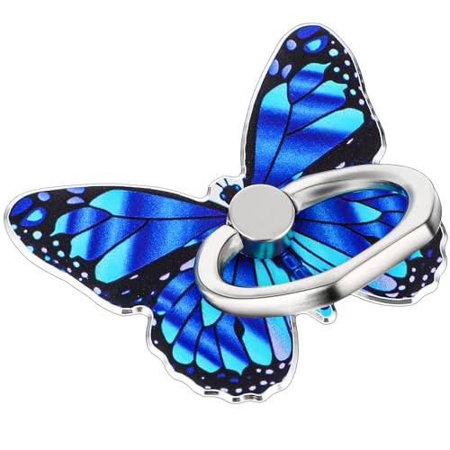 Mabor Handyringhalterung Finger, 360 Grad Drehbare Handy Ring Schmetterling Netter Handyring Lackierter Ring Halter Fingerhalter Metall Fingerring Ständer Handyhalterung für Alle Smartphones von Mabor