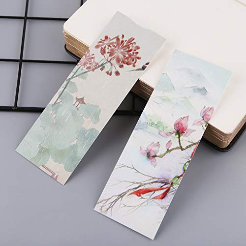 30 Stück kreative chinesische Papier-Lesezeichen, Malkarten, Retro, schöne Marker für Frauen von Mabta