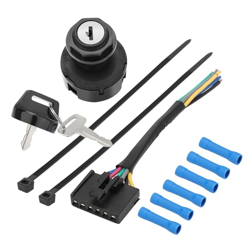 Mabutingti Zündschloss Zündschalter Schalter 4 Positionen 6 Pin & Kabelbaumsatz Passend für Polaris Ranger 400 500 570 800-Mid-Size ETX EV-Li-Ion RZR 570-Base ACE 325 500 570 900 von Mabutingti