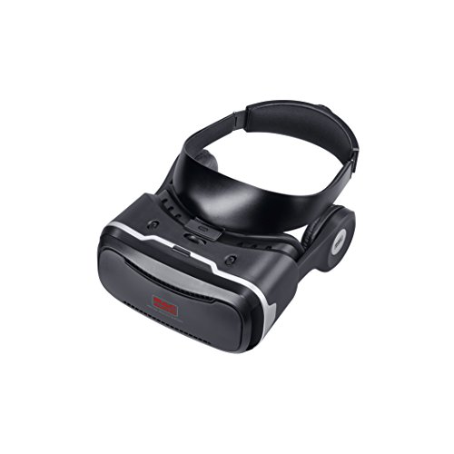 Mac Audio VR 1000 HP | Passive Virtual Reality Brille | Fixierung von 3,5 bis 5,5 Zoll | High-Dynamic-Kopfhörer | schwarz von Mac Audio