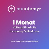 mcademy+ | 1 Monat | Vollzugriff auf alle Onlinekurse mcademy+ | 1 Monat | Vollzugriff auf alle Onlinekurse von Mcademy