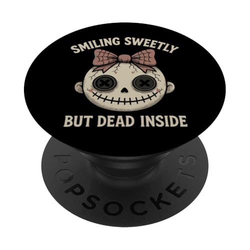 Horrorpuppensammler gruselige Spielzeugliebhaber Spukpuppe PopSockets Klebender PopGrip Horrorpuppensammler gruselige Spielzeugliebhaber Spukpuppe PopSockets Klebender PopGrip von Macabre Doll Club Haunted Toy Collection