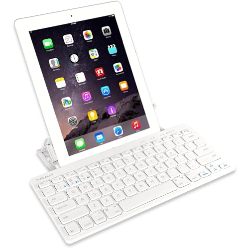 Macally BTMINIKEY, kompakte Quick-Switch Bluetooth Tastatur für Mac, PC, iOS & Android, US QWERTY Tasten-Layout von Macally