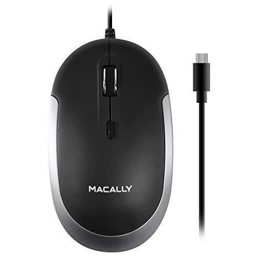 Macally DYNAMOUSE-B Optische USB-Maus mit 2 Tasten grau - Space Gray von Macally