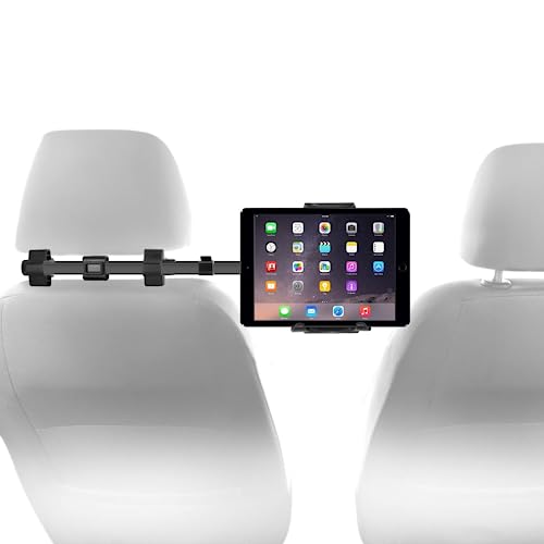Macally HRMOUNTPROB KFZ-Halterung für Apple iPad Pro/Air/Mini, Tablets, Nintendo Switch, iPhone, Smartphones mit einer Breite von 11,4 cm bis 25,4 cm mit zwei verstellbaren Positionen und 360° Drehung von Macally