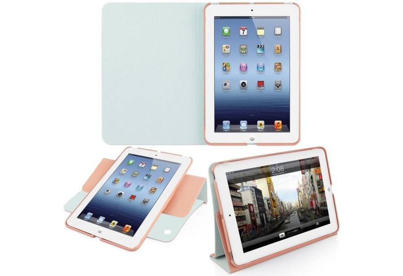 Macally Tablet-Hülle Klapp-Tasche Cover Ständer Schutz-Hülle Rosa, Smart Folio für Apple iPad mini 1 2 3 Gen, Stand-Funktion, leicht von Macally