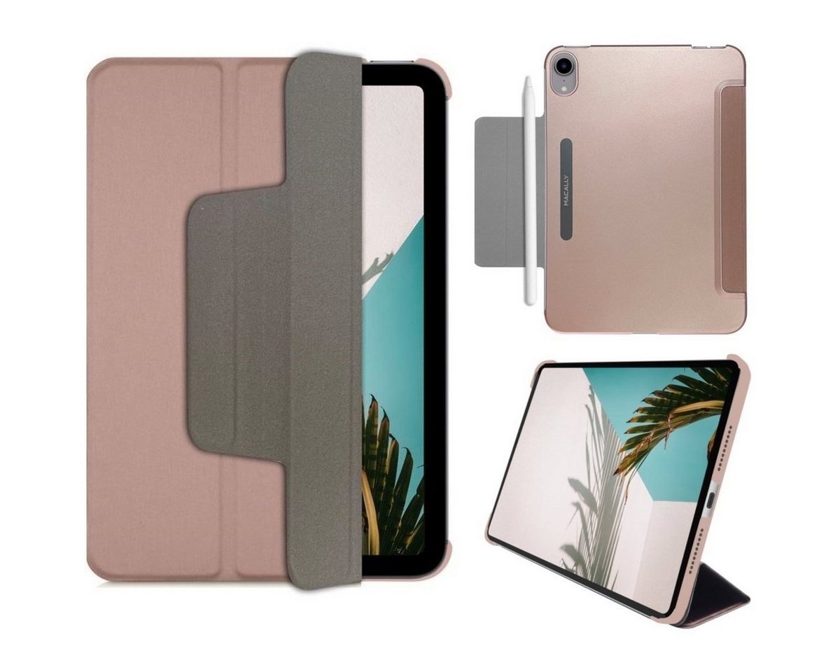 Macally Tablet-Hülle Smart Case Tasche Book-Stand Cover Hülle Rose, Standfunktion Magnet-Verschluss für Apple iPad mini 6 2021 8,3" von Macally