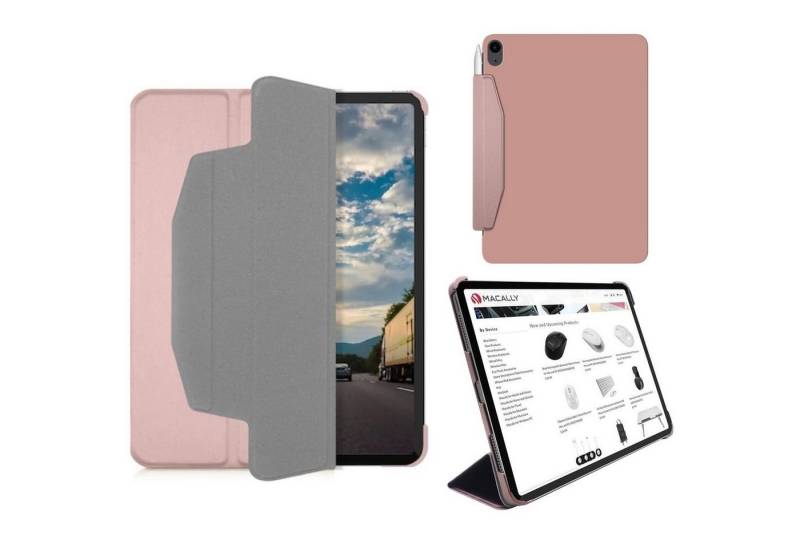Macally Tablet-Hülle Smart Case Tasche Cover Schutz-Hülle Rose, Book-Cover mit Standfunktion für Apple iPad Air 5 2022 / Air 4 2020 von Macally