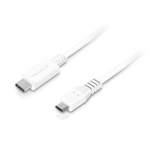 Macally UC2UMB-W USB-C 2.0-zu-Micro-USB-Kabel mit einer Länge von 90 cm – Weiß von Macally