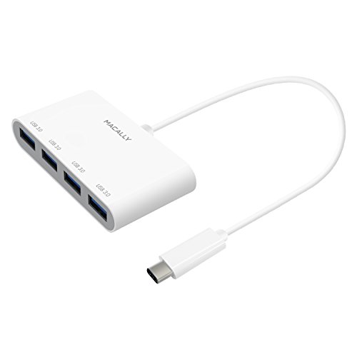 Macally UCHUB4 USB-C auf 4 Port USB-A Hub für MacBook, MacBook Pro von Macally