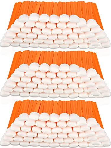 500 Stück Schaumstoff-Reinigungstupfer 13 cm, Schaumstoffspitzen, Schwammstäbchen für Drucker, Elektronik, Kamera, optische Linse, Nähmaschine (orange) von Macarrie