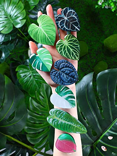 Handy-Halterung mit tropischen Blättern, Motiv: grüne Pflanze, Monstera, Philodendron, Anthurium, niedliche Halterung für Smartphone und Tablets, 8 Stück von Macarrie