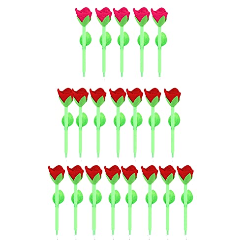 Macejczyk 24 Stk Gefüllte Rosenblüten-Kugelschreiber, Niedliche Stifte, Krankenschwester-Stifte, Stifte, Zuverlässige -Plüsch-Blumenstrauß-Stifte von Macejczyk