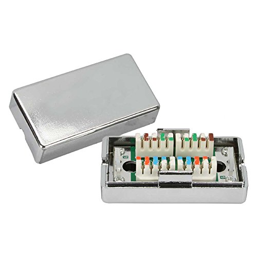 Mach Power nw-mbjs6-sl Junction Box Cat 6 STP aus Metall, Silber Mach Power nw-mbjs6-sl Junction Box Cat 6 STP aus Metall, Silber von Mach Power