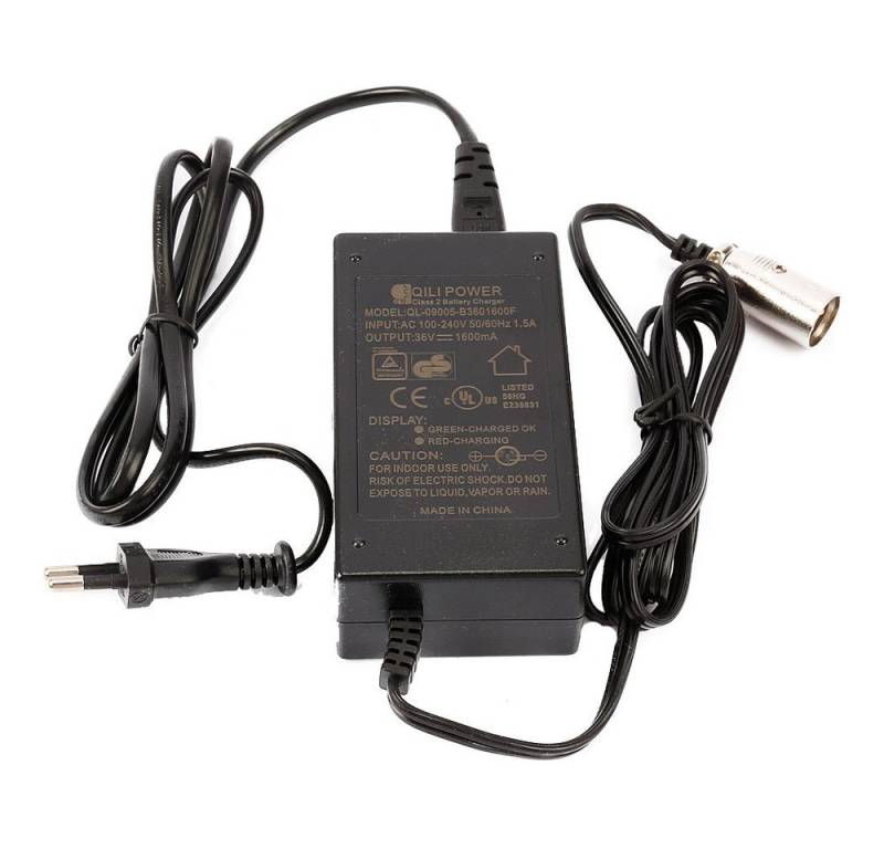 Mach1 Ladegerät Output: 36V - 1,6A 1600mA Elektro E Scooter für Blei Akkus Bleiakku-Ladegerät von Mach1