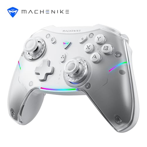 Machenike G5 Pro Wireless Controller für Windows PC,Switch,IOS&Android,RGB Lichter,PC Controller Hall Effekt Joystick＆Trigger/Gyroskop von Machenike