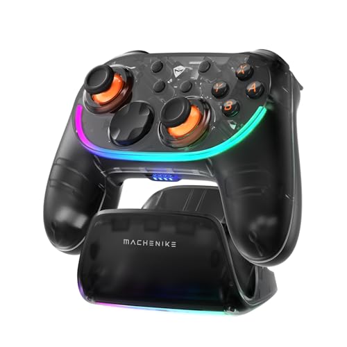 Machenike S3 PC Gaming Controller für PC/Switch/Mobile Phone/Tablet, 1000Hz Hall Joystick, RGB Sync Dock mit Switch Lichtsynchronisation, 5 Stufen Vibration,Schwarz Machenike S3 PC Gaming Controller für PC/Switch/Mobile Phone/Tablet, 1000Hz Hall Joystick, RGB Sync Dock mit Switch Lichtsynchronisation, 5 Stufen Vibration,Schwarz von Machenike