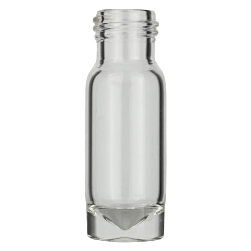 Macherey & Nagel ML-1520 Glas Gewindeflasche, N 9, Klar, 15µL Innenkonus, 1.1ml Kapazität, 11.6mm Durchmesser, 32.0mm Höhe, 100 Stück von Macherey & Nagel