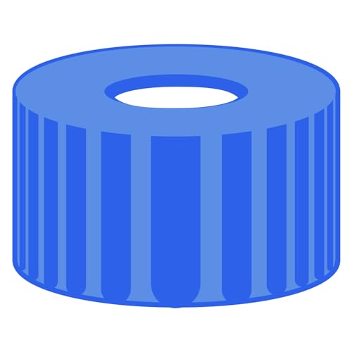Macherey & Nagel ML-1550 Polypropylen Schraubverschluss, N 9, Blau, PTFE Septenmaterial, 0.25mm Septendicke, 100 Stück von Macherey & Nagel
