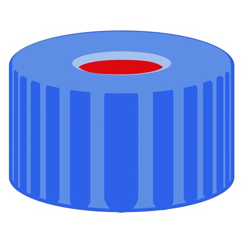 Macherey & Nagel ML-1554 Polypropylen Schraubverschluss, Loch, N 9, Blau, PTFE/Silikon/PTFE Septenmaterial, 1.0mm Septendicke, 100 Stück von Macherey & Nagel