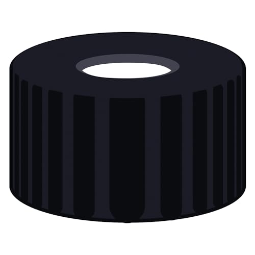 Macherey & Nagel ML-1555 Polypropylen Schraubverschluss, Loch, N 9, Schwarz, Silikon/PTFE Septenmaterial, 1.0mm Septendicke, 100 Stück von Macherey & Nagel