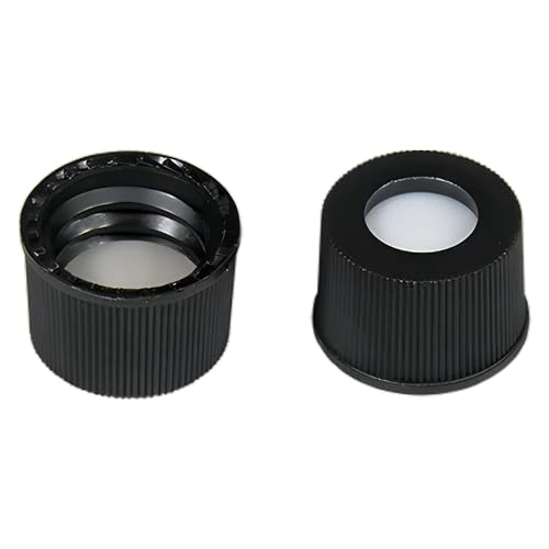Macherey & Nagel ML-1565 Polypropylen Schraubverschluss Bonded, Loch, N 10, Schwarz, Silikon/PTFE Septenmaterial, 1.5mm Septendicke, 100 Stück von Macherey & Nagel
