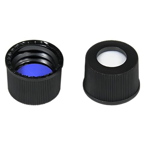 Macherey & Nagel ML-1567 Polypropylen Schraubverschluss Bonded, Loch, N 10, Schwarz, Silikon/PTFE Geschlitzt Septenmaterial, 1.5mm Septendicke, 100 Stück von Macherey & Nagel