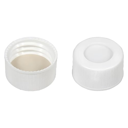 Macherey & Nagel ML-1579 Polypropylen Schraubverschluss Bonded, Loch, N 24, Weiß, Silikon/PTFE Septenmaterial, 3.2mm Septendicke, 100 Stück von Macherey & Nagel