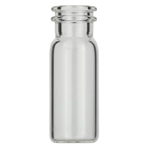 Macherey & Nagel ML-1825 Glas Schnappring/Rollrandflasche, N 11, Flacher Boden, Klar, 1.5ml Kapazität, 11.6mm Durchmesser, 32.0mm Höhe, 100 Stück von Macherey & Nagel