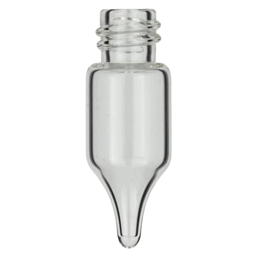 Macherey & Nagel ML-1886 Glas Gewindeflasche, N 8, Konisch, Klar, 1.1ml Kapazität, 11.6mm Durchmesser, 32.0mm Höhe, 100 Stück von Macherey & Nagel